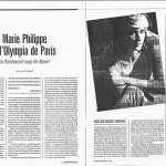 Marie Philippe coupure de presse Olympia de Paris