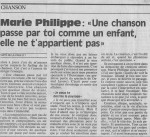 Marie Philippe coupure de presse
